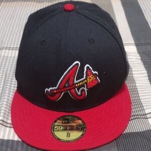 Atlanta Braves Black and Red Cap
